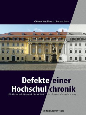 cover image of Defekte einer Hochschulchronik